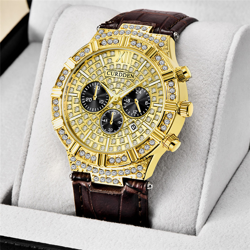 Leather Watch Band Men - Męskie oryginalne zegarki marki CURDDEN studenci