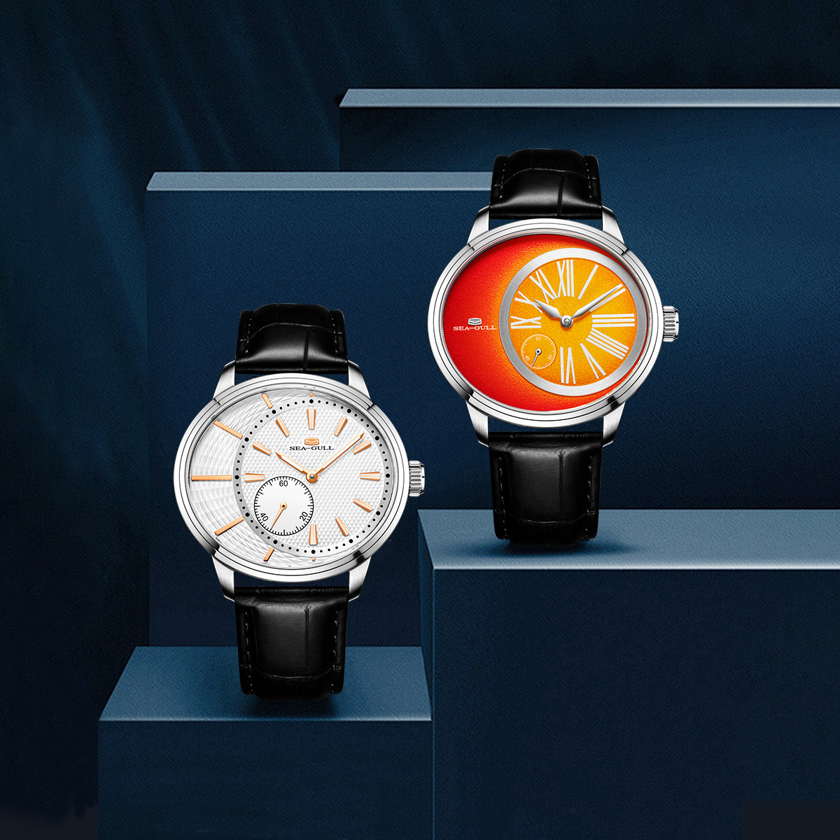 Seiko Watch Presage - Męski zegarek automatyczny Seagull, owalny zegarek