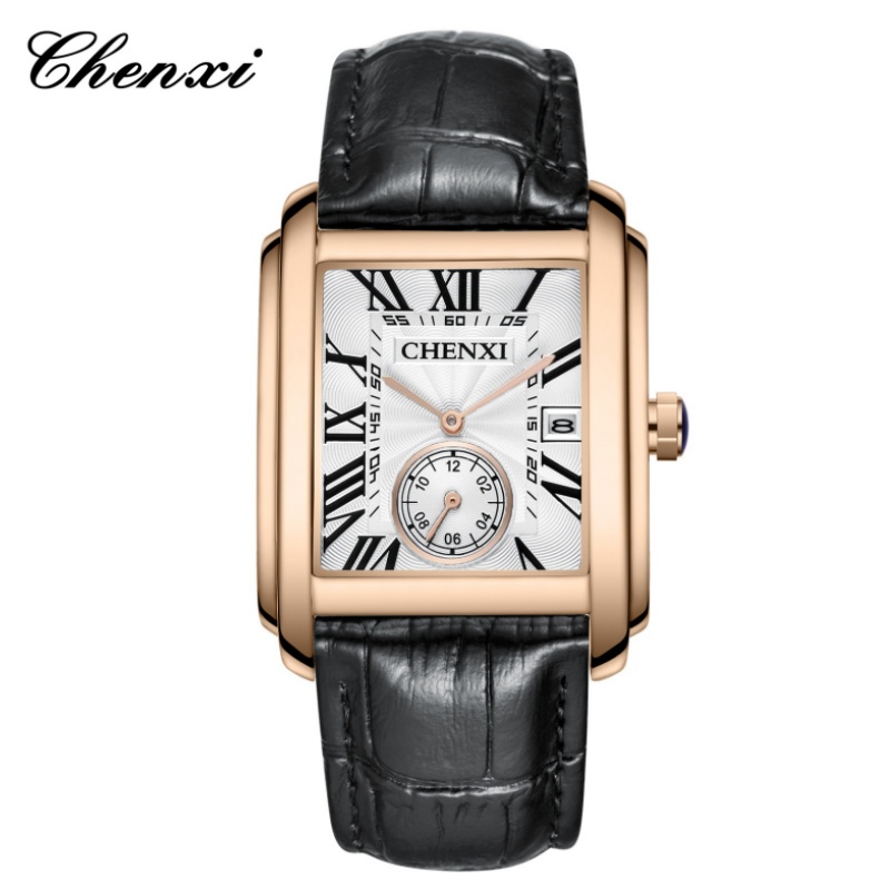 CHENXI 8216 moda klasyczne kwa – Leather Watch Band Men recenzja i cena