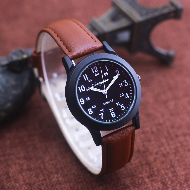 Chaoyada moda mężczyźni chłopc – Leather Watch Band Men recenzja i cena